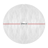 Jingle Jollys Christmas Tree Skirt 90cm Plush Xmas Fluffy Ornaments Decor White