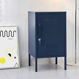 ArtissIn Bedside Table Metal Cabinet - MINI Blue