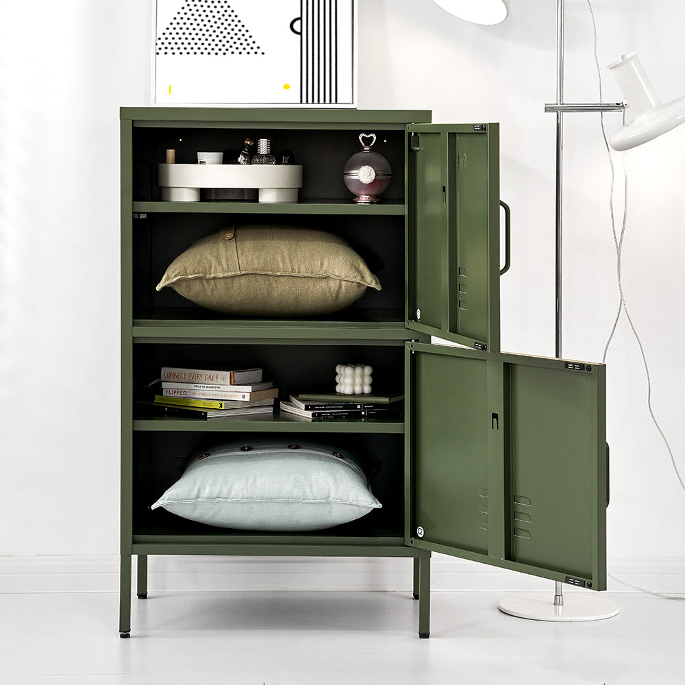 ArtissIn Buffet Sideboard Metal Cabinet - DOUBLE Green