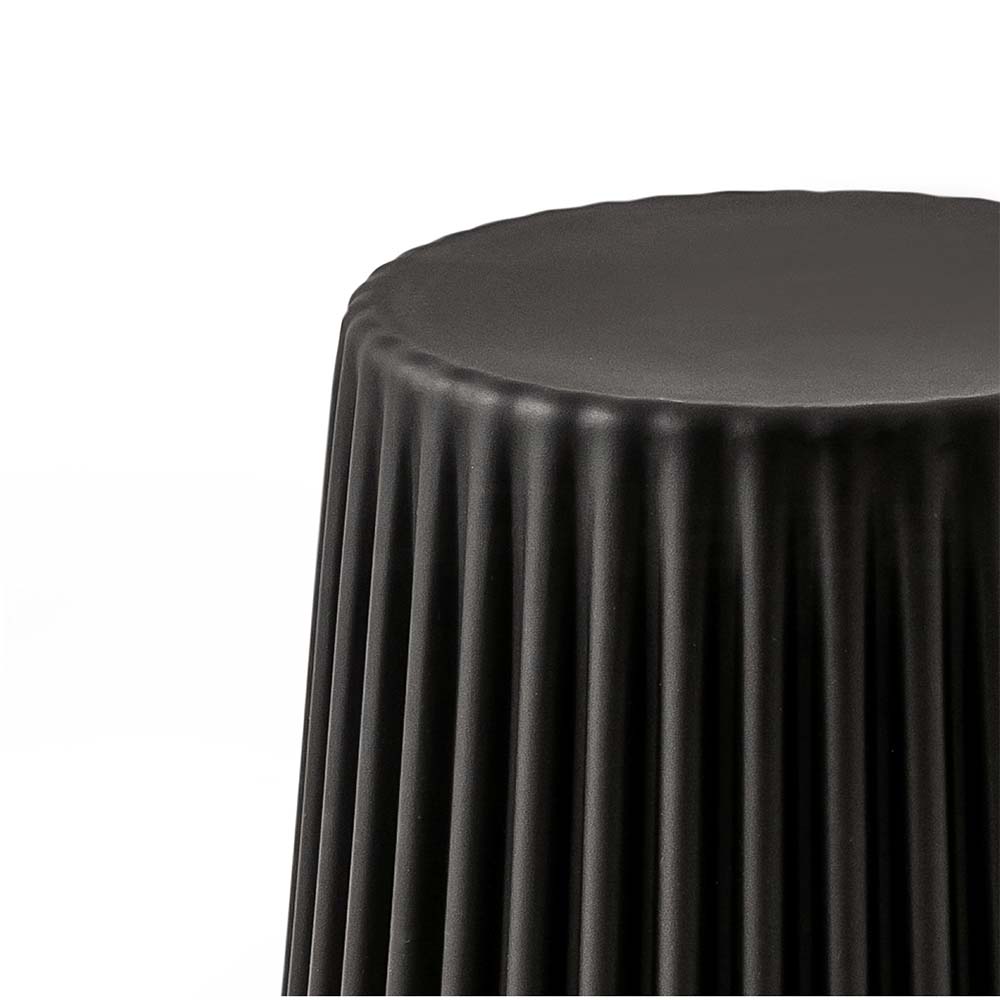 2x Bar Stools Cupcake Plastic Foot Stool Black