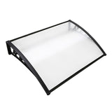 Instahut Window Door Awning 1mx1.2m Transparent Hollow Sheet Plastic Frame