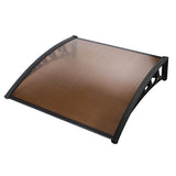 Instahut Window Door Awning 1mx1.2m Brown Hollow Sheet Plastic Frame