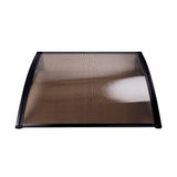 Instahut Window Door Awning 1mx2m Brown Hollow Sheet Plastic Frame