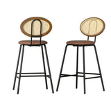 2x Bar Stools Rattan