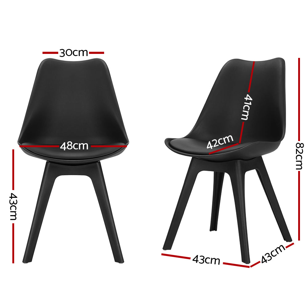 Replica Eiffel Dining Chairs Set 4 Black