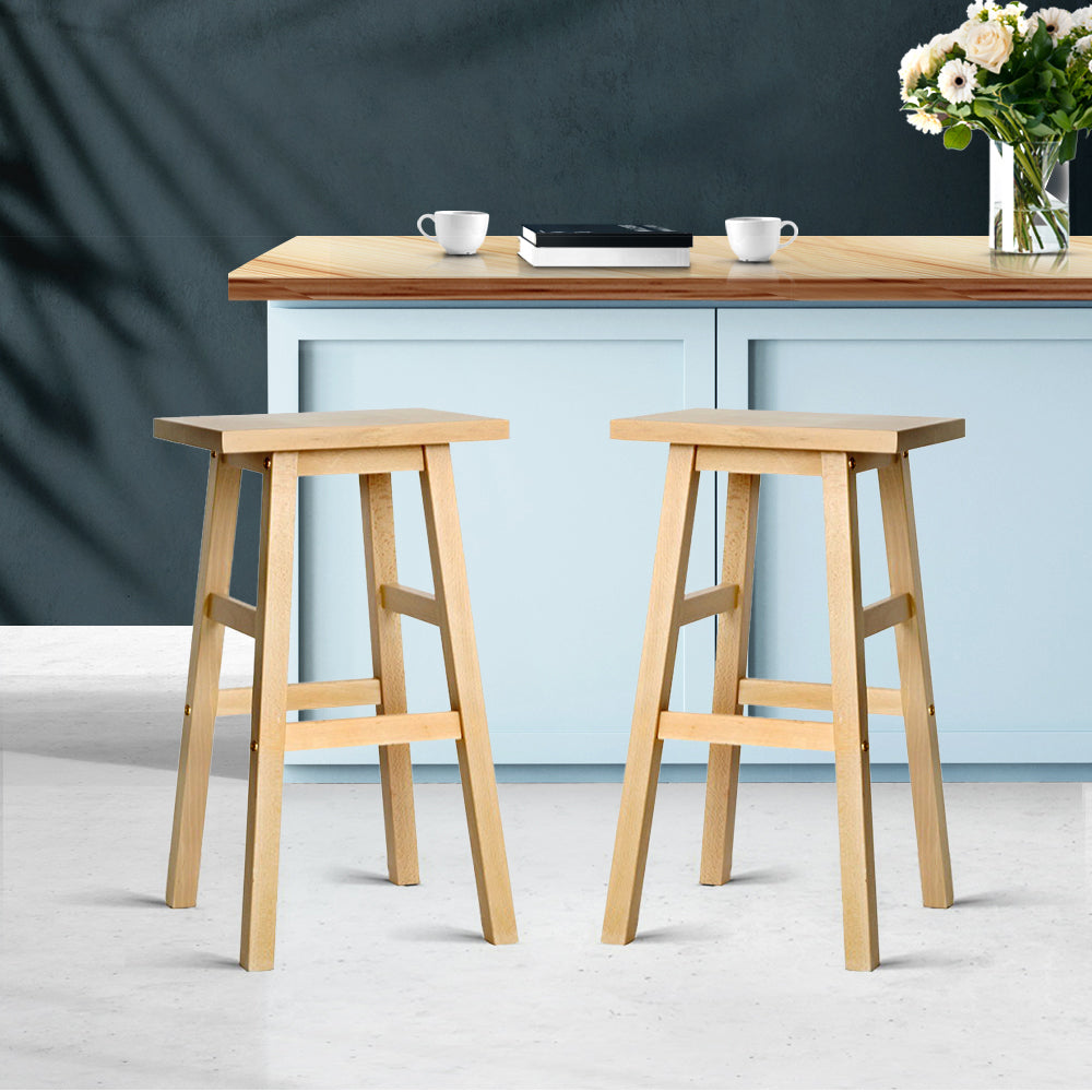 Bar Stools Kitchen Counter Barstools Baden Natural x2