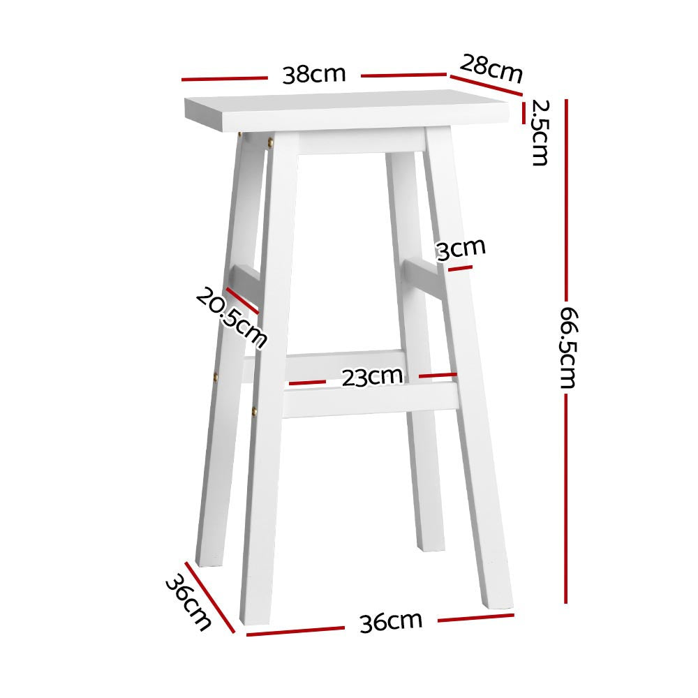 Bar Stools Kitchen Counter Barstools Baden White x2