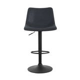 2x Bar Stools Premium PU Leather Seat Black Base