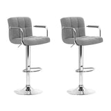 2x Noa Bar Stools Gas Lift Grey