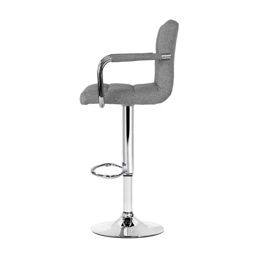 2x Noa Bar Stools Gas Lift Grey