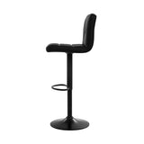 4 x Bar Stools Black Seat Black Finish