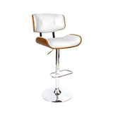 Cherry Bar Stool White & Chrome