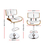 Cherry Bar Stool White & Chrome