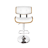 Cherry Bar Stool White & Chrome