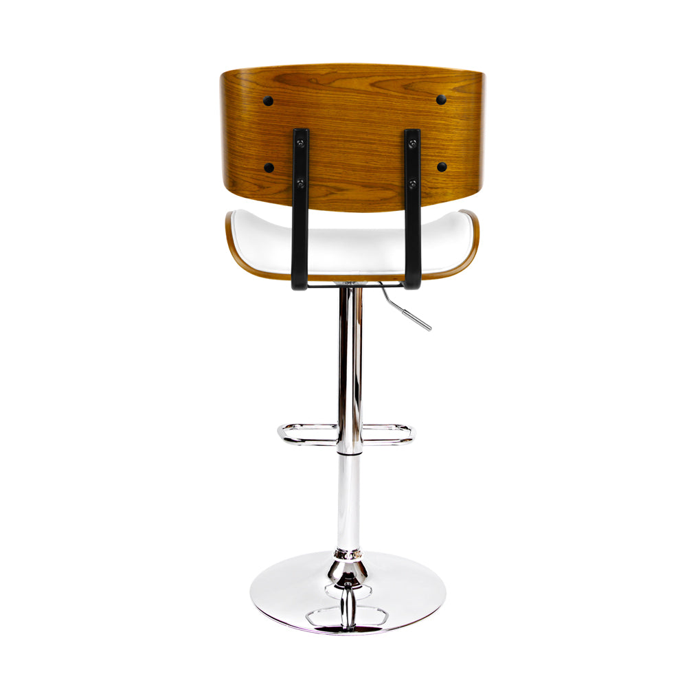 Cherry Bar Stool White & Chrome