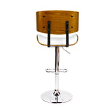 Cherry Bar Stool White & Chrome