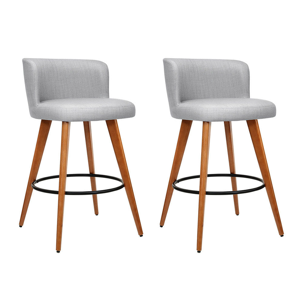 2x Bar Stools Grey