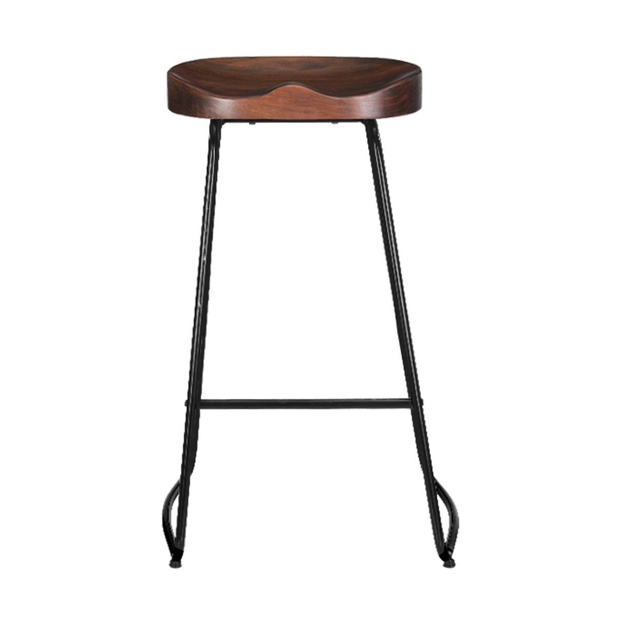 2x Bar Stools Tractor Pine Wood Top