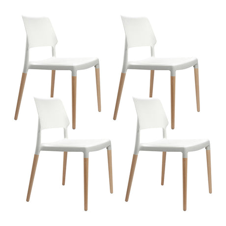 Set of 4 Belloch Replica Dining Chairs - White