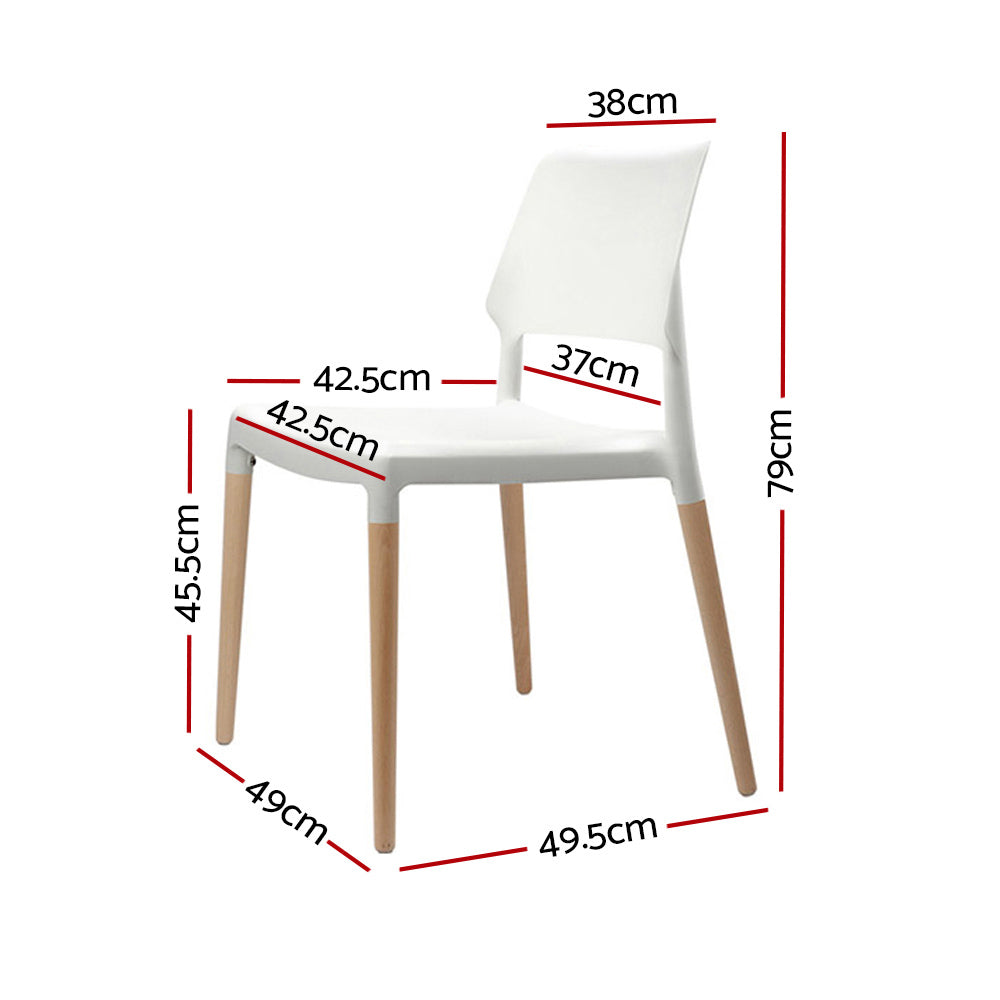 Set of 4 Belloch Replica Dining Chairs - White