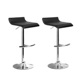 2x Sena Bar Stools Adjustable Gas Lift Chairs Black