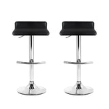 2x Sena Bar Stools Adjustable Gas Lift Chairs Black