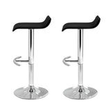 2x Sena Bar Stools Adjustable Gas Lift Chairs Black