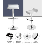 4x Bar Stools White Seat 360 Degree Swivel Seat