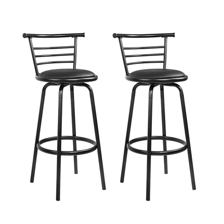 2x Bar Stools high back support