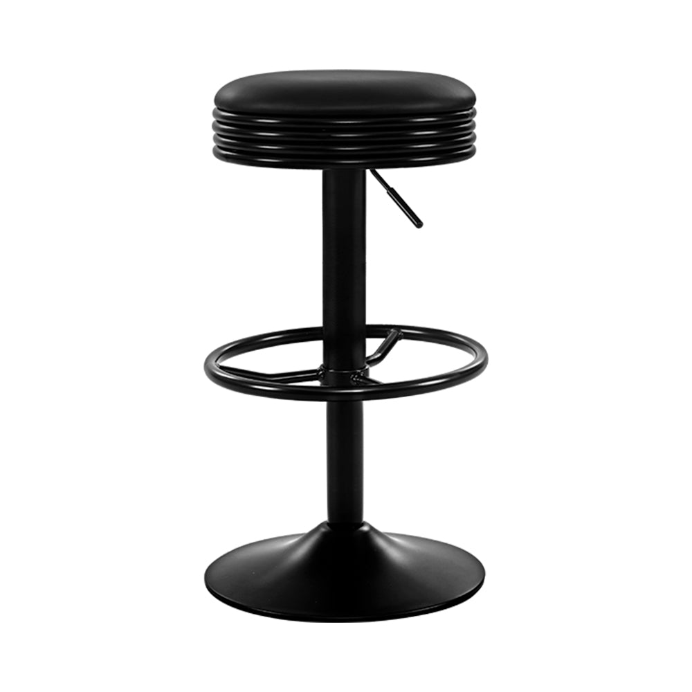 2x Anton Bar Stools Adjustable Black