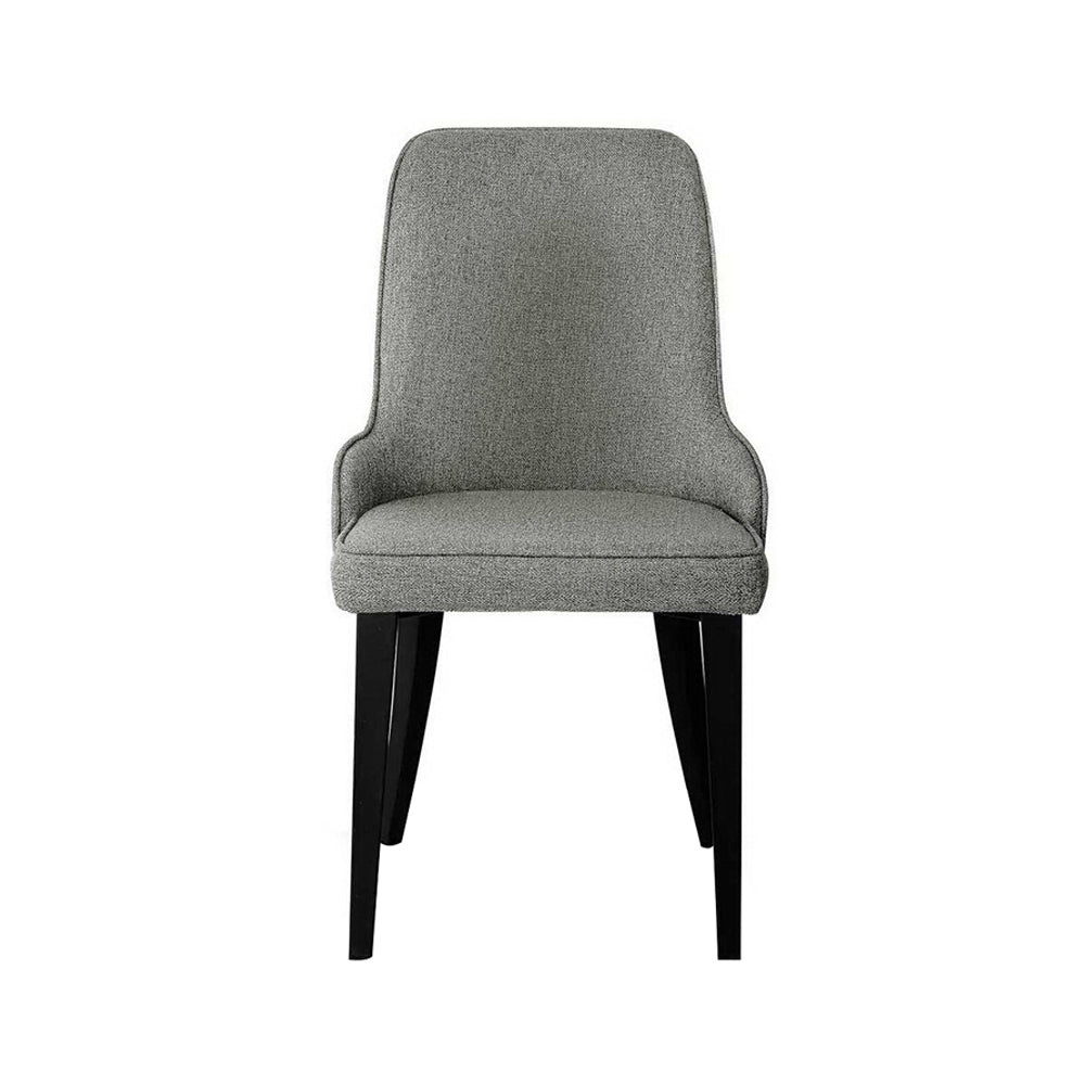 Set of 2 Fabric Dining Chairs Grey