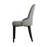 Set of 2 Fabric Dining Chairs Grey