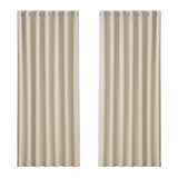 2 Panels Blockout Curtains Beige Eyelet 240X230cm