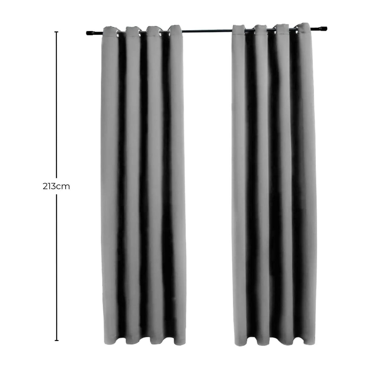 Grey Block out curtains medium