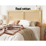 RIBO Rattan Double Bed Head