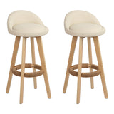 2x Bar Stools white Upholstered Chairs