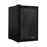 Devanti 70L Bar Fridge Glass Door w/Light Black