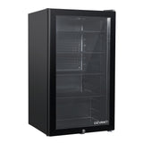 Devanti 98L Bar Fridge Glass Door w/Light Black