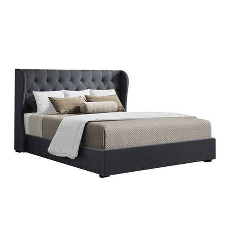 Charcoal Queen Gas Lift Bed Frame