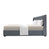 Grey Gas Lift Queen Bed Frame