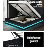 LUMI Queen Gas Lift Bed Frame