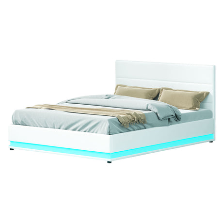 Lumi LED Gas lift Bed Frame - Queen Bed