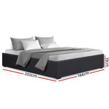 Toki Charcoal Double Gas Lift Bed Frame