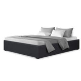 Toki Charcoal Double Gas Lift Bed Frame