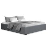 Toki Grey Double Base Gas Lift Bed Frame