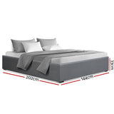 Toki Grey Double Base Gas Lift Bed Frame