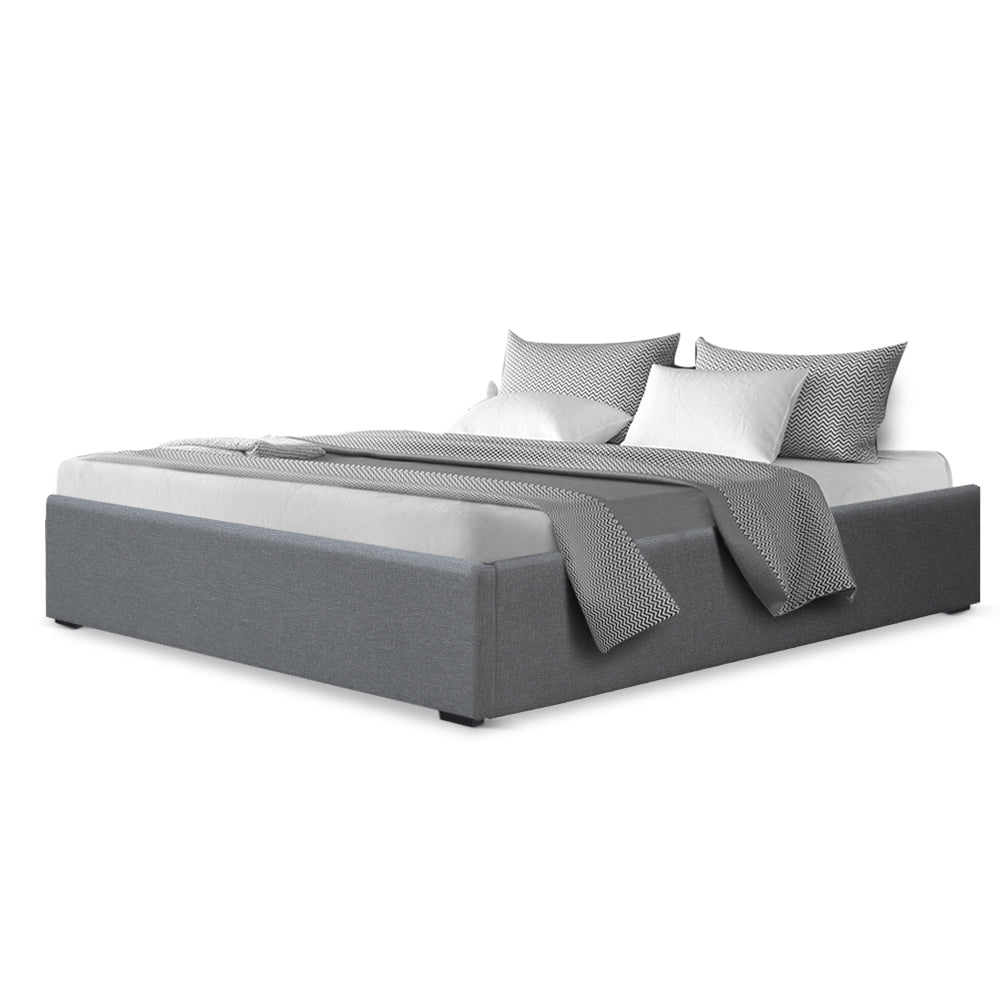 Toki Grey Double Base Gas Lift Bed Frame