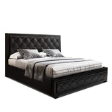 Tiyo Bed Frame Queen Size Gas Lift Base Black