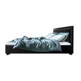 Tiyo Bed Frame Queen Size Gas Lift Base Black