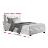 Tiyo White King Single Gas Lift Bed Frame